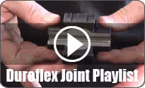 Duroflex Joint Playlist with two hands holding a MetalCloak Duroflex Joint cut in half