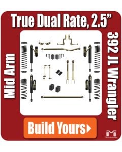 Jeep 392 JL Wrangler 2.5" True Dual Rate Lift Kit, Build Yours