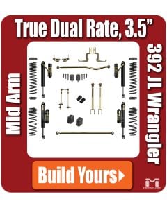 Jeep 392 JL Wrangler 3.5" True Dual Rate Lift Kit, Build Yours
